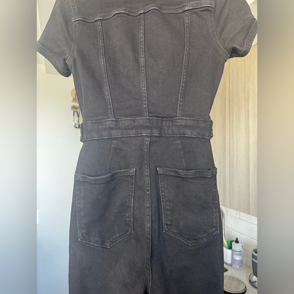 Good American Fit For Success denim jumpsuit in black - Picture 14 of 15
